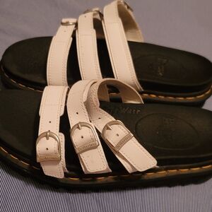 Dr. Martens BLAIRE Slide Platform Sandals in White Size 10L